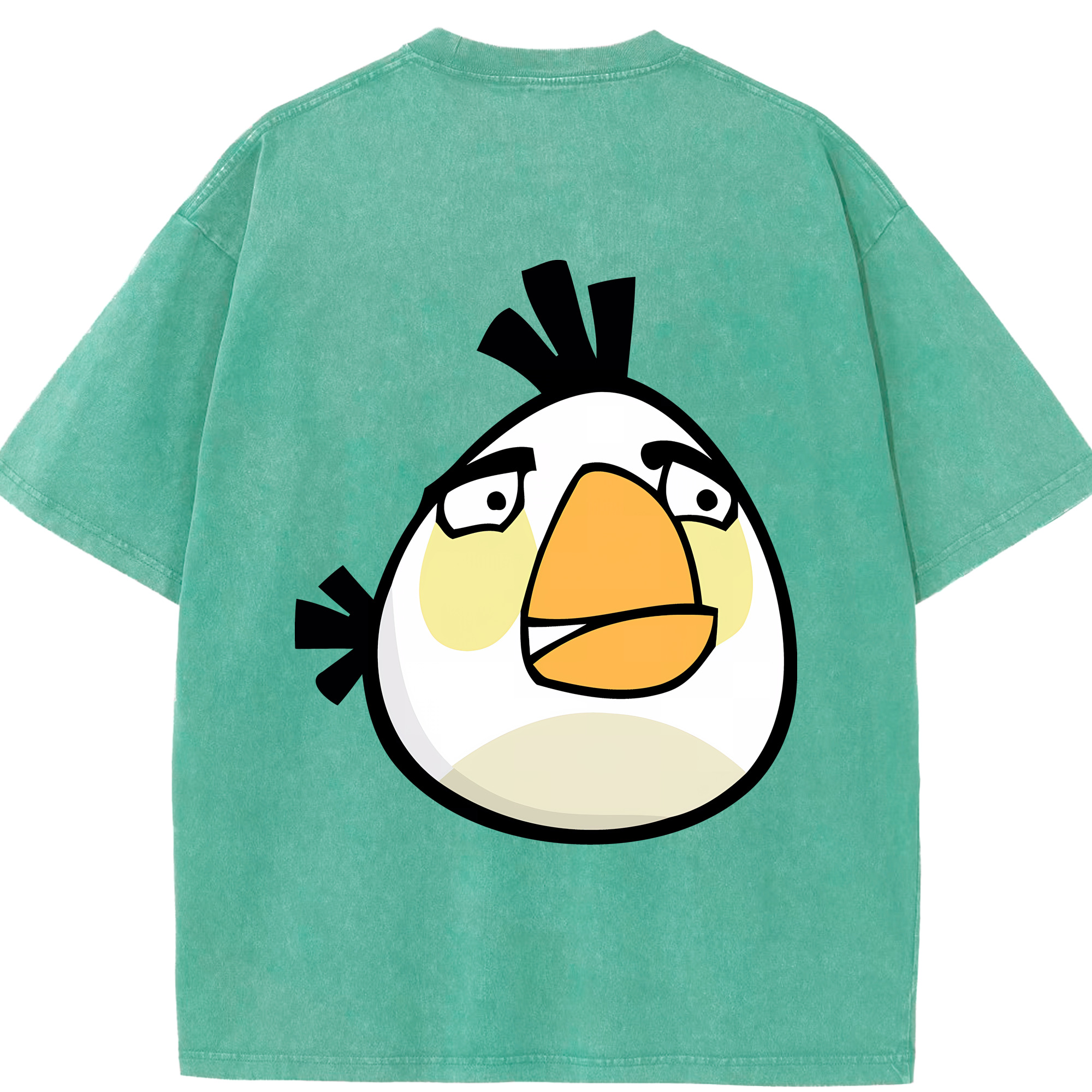 （画像用） Angry Birds アングリーバード 綿100% ヴィンテージ風 半袖Tシャツ（背面プリント）